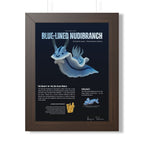 Blue-Lined Nudibranch Framed Poster | Marine Biology Wall Art