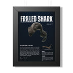 Frilled Shark Framed Poster | Prehistoric Shark Wall Art