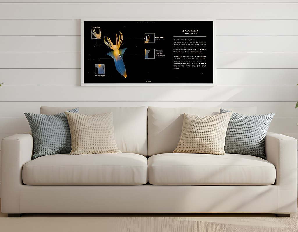 Sea Angels Poster | Arctic Marine Anatomy Art | Matte Finish Horizontal Wall Print