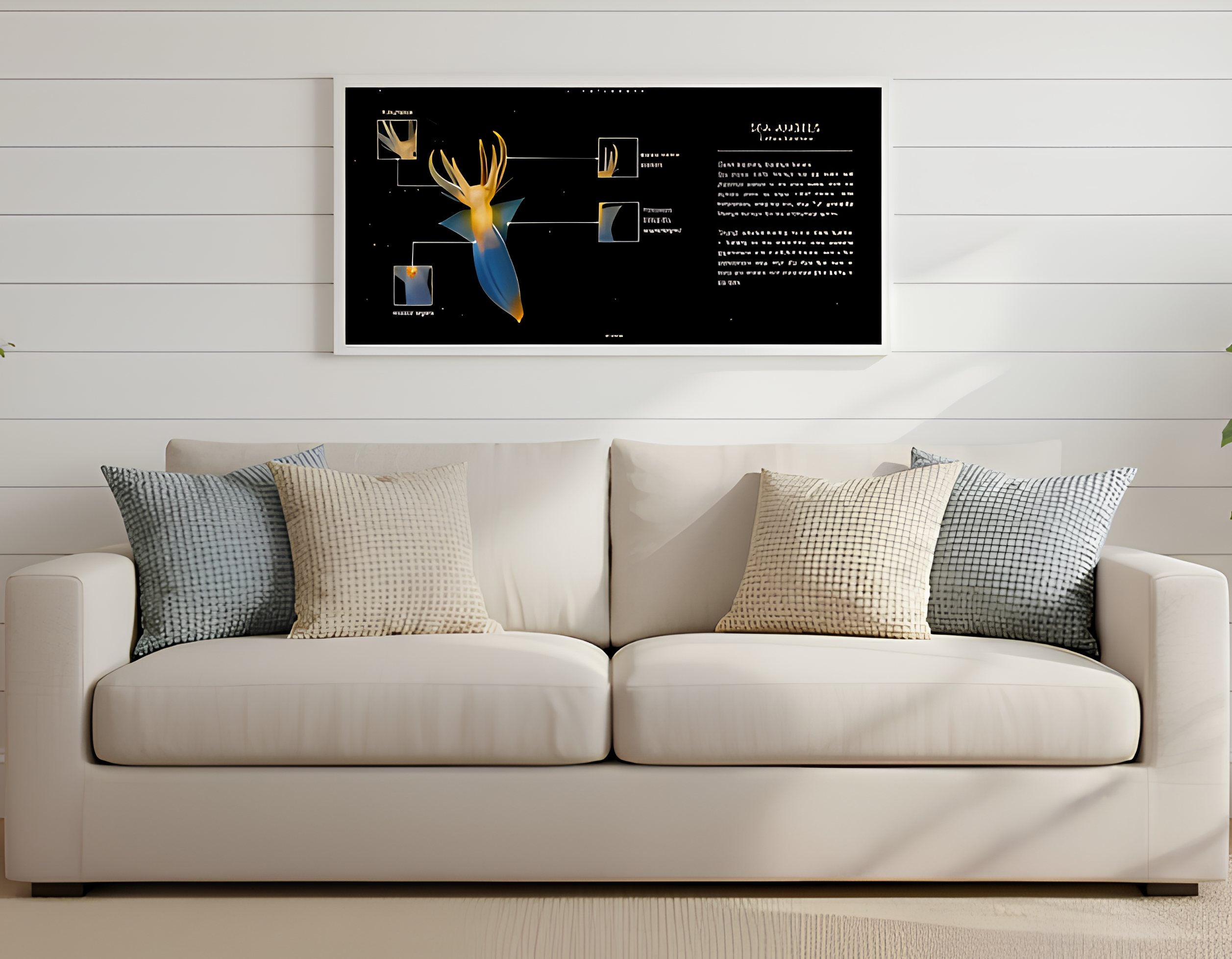 Sea Angels Poster | Arctic Marine Anatomy Art | Matte Finish Horizontal Wall Print