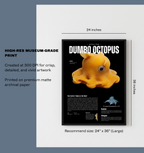Dumbo Octopus Poster | Marine Biology Wall Art