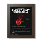 Bloody-Belly Comb Jelly Framed Poster | Deep-Sea Bioluminescent Wall Art