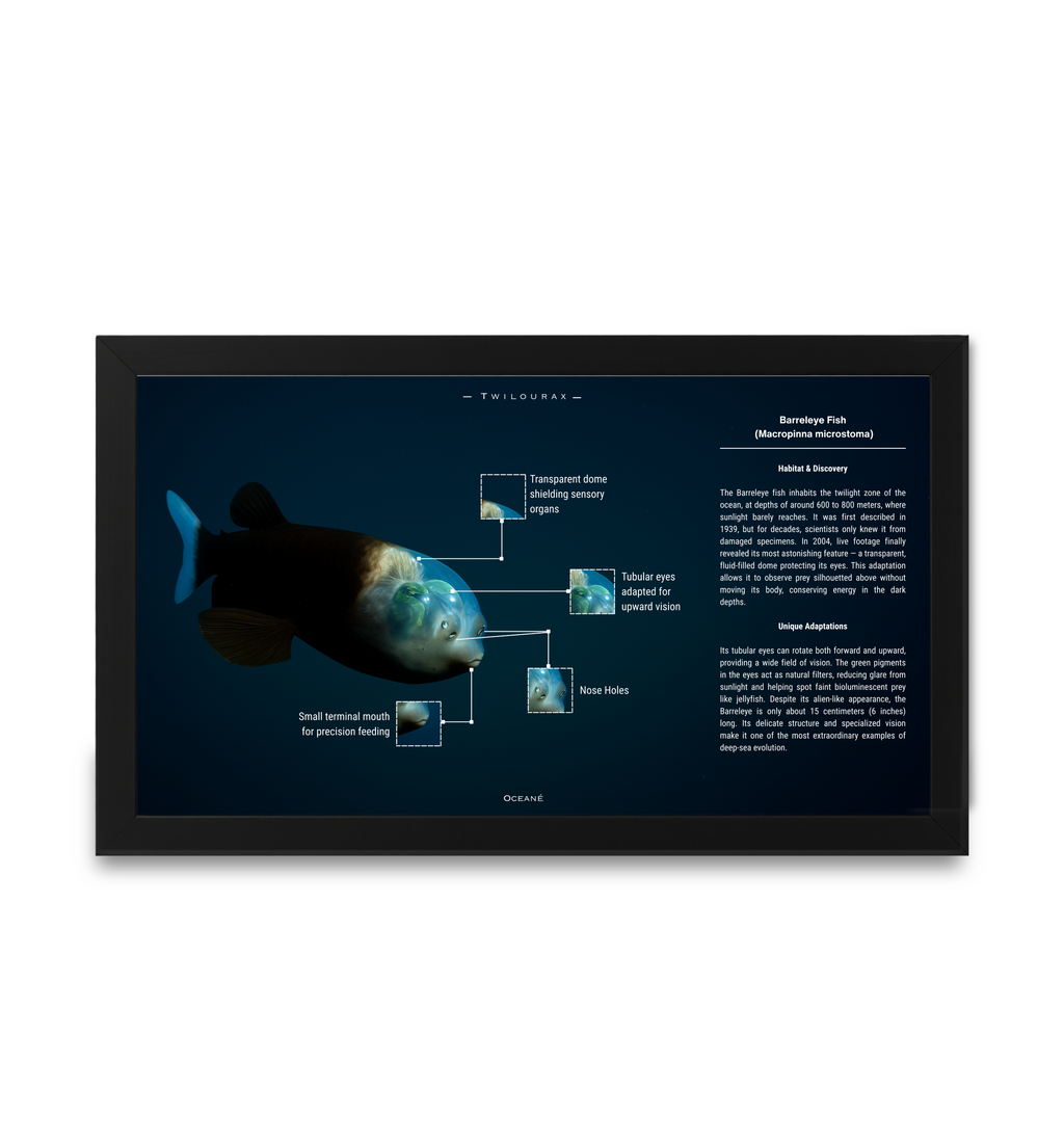Barreleye Fish Poster | Deep-Sea Anatomy Wall Art