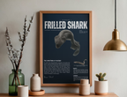 Frilled Shark Poster | Prehistoric Shark Wall Art