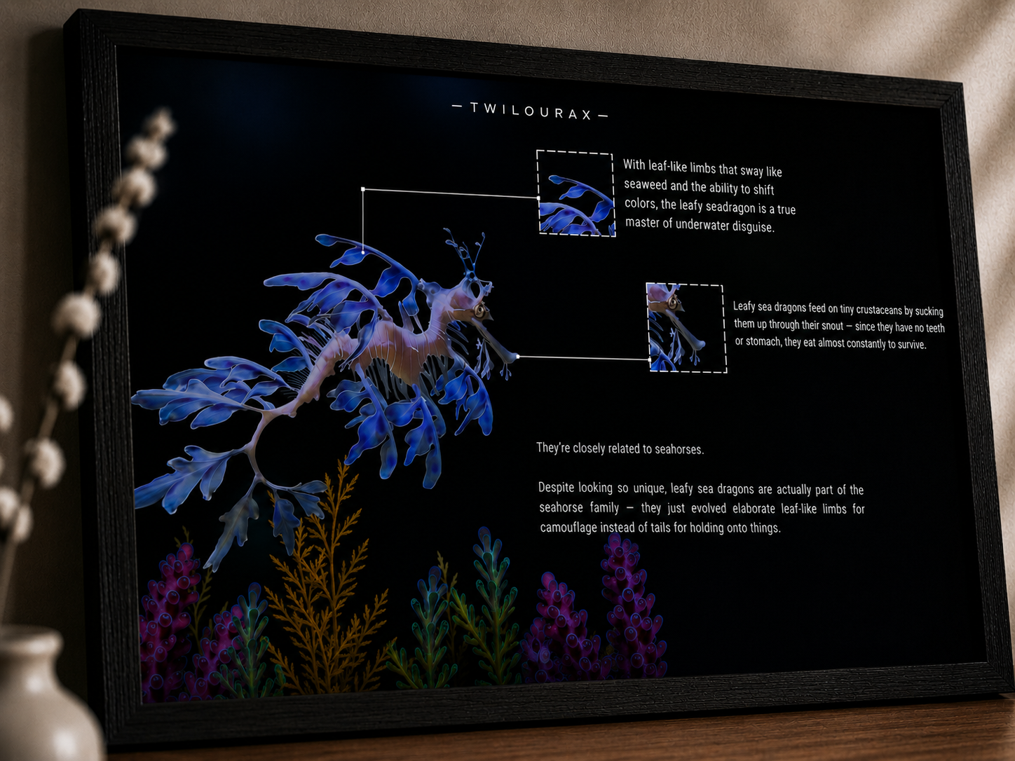 Leafy Sea Dragon Poster | Marine Biology Wall Art