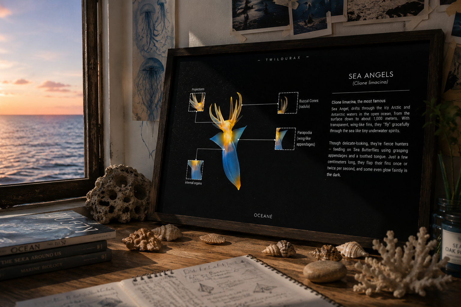 Sea Angel Poster | Marine Biology Educational Wall Art