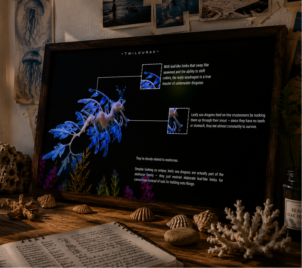 Leafy Sea Dragon Poster | Marine Biology Wall Art