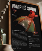 Vampire Squid Poster | Marine Biology Wall Art